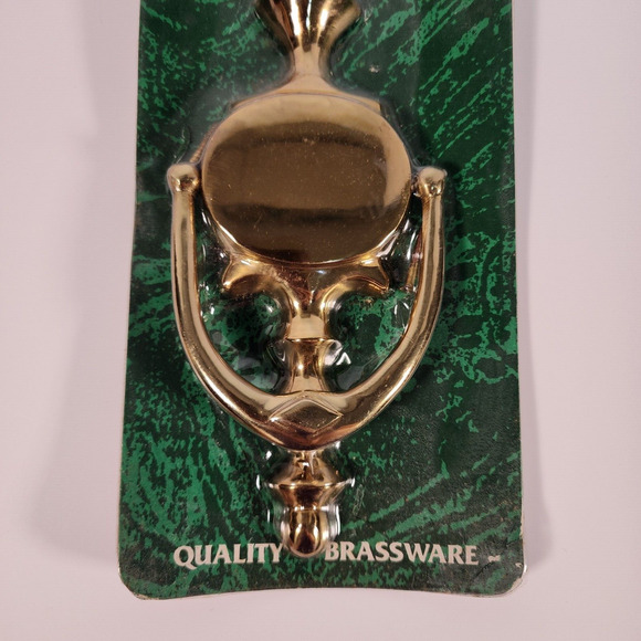 Vintage Solid Brass Classic Door Knocker with Hardware 8" tall Brand New (9) - Picture 3 of 6